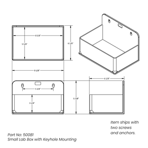 50081 | Small Lab Box with Keyhole Mounting
